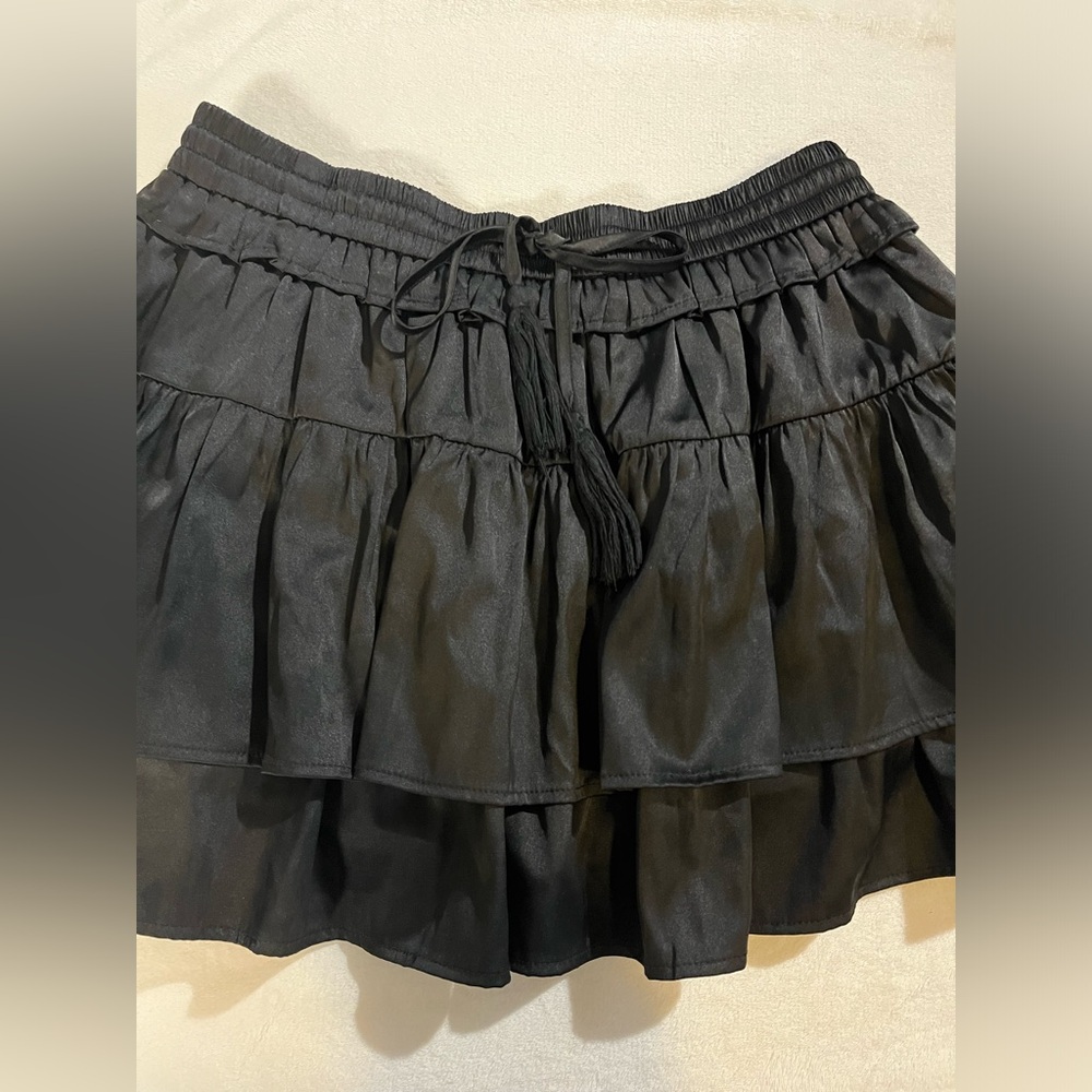 boutique ruffle skirt - black